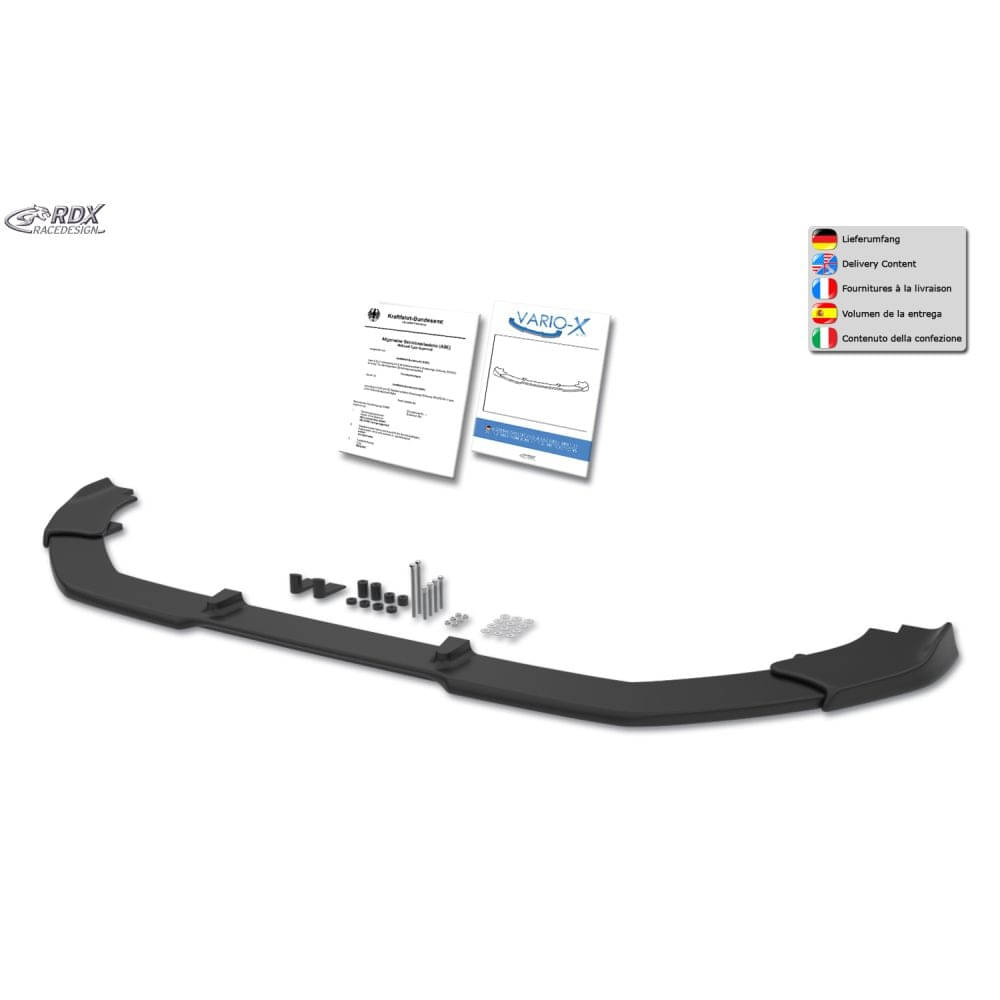 RDX Frontspoiler Frontlippe VARIO-X für FORD Transit/Tourneo Custom V710 NXN/NRN ab Bj. 2023 RDX Frontspoiler Frontlippe VARIO-X fuer FORD Transit-Tourneo Custom V710 NXN-NRN ab Bj. 2023 - RDFAVX30234