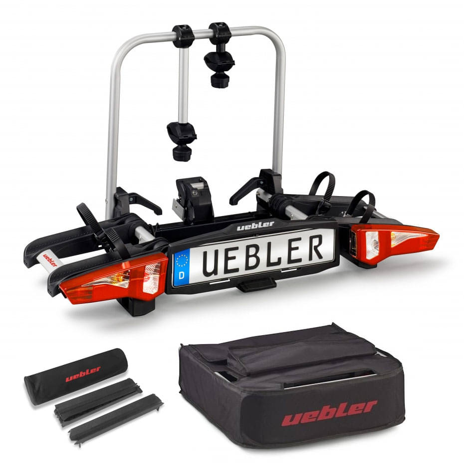 Set UEBLER i21 Fahrradtraeger 15900 2 Raeder faltbar inkl. Tasche und Auffahrschiene