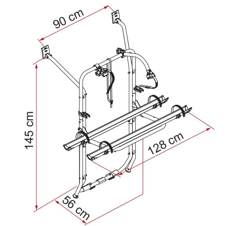 FIAMMA Carry-Bike VW T5 Fahrradtraeger fuer 3 Fahrraeder Modell 2023 02096-17-08831A01-98656M566