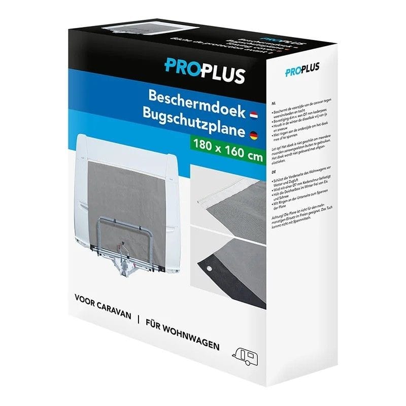 ProPlus Bugschutzplane fuer Wohnwagen 180 x 160 cm mit Keder Ø 7 mm 610292V02