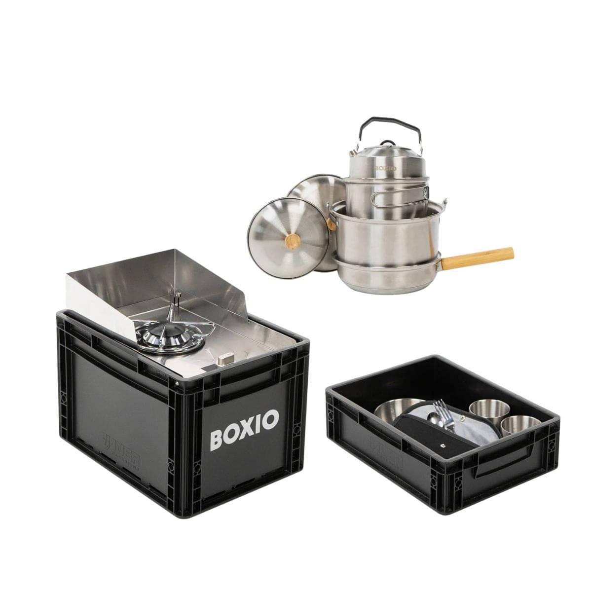 BOXIO - COOK MAX+ Camping-Kochset BOXIO - COOK MAX- Camping-Kochset - BOX-COOK-M-10