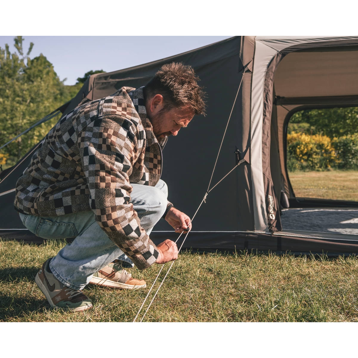 Outwell aufblasbares Familienzelt Boston 5 Air TC inkl. Teppich und Unterlage - 111529