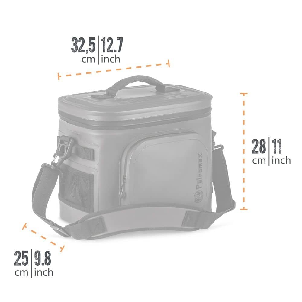 PETROMAX Kuehltasche 22 Liter grau mit Kuehlakku 210 mm - Aktionsset - BAG22-G-SET-210