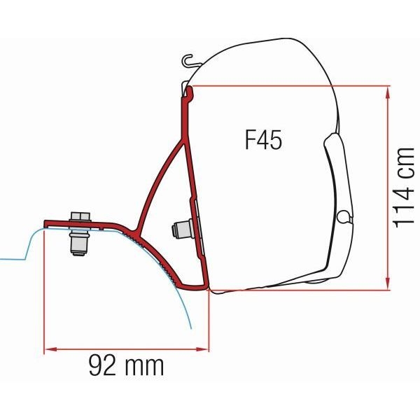 FIAMMA Adapter Kit Renault Trafic Opel Vivaro ab Modelljahr 2015 fuer Markise F45 ZIP 98655Z021