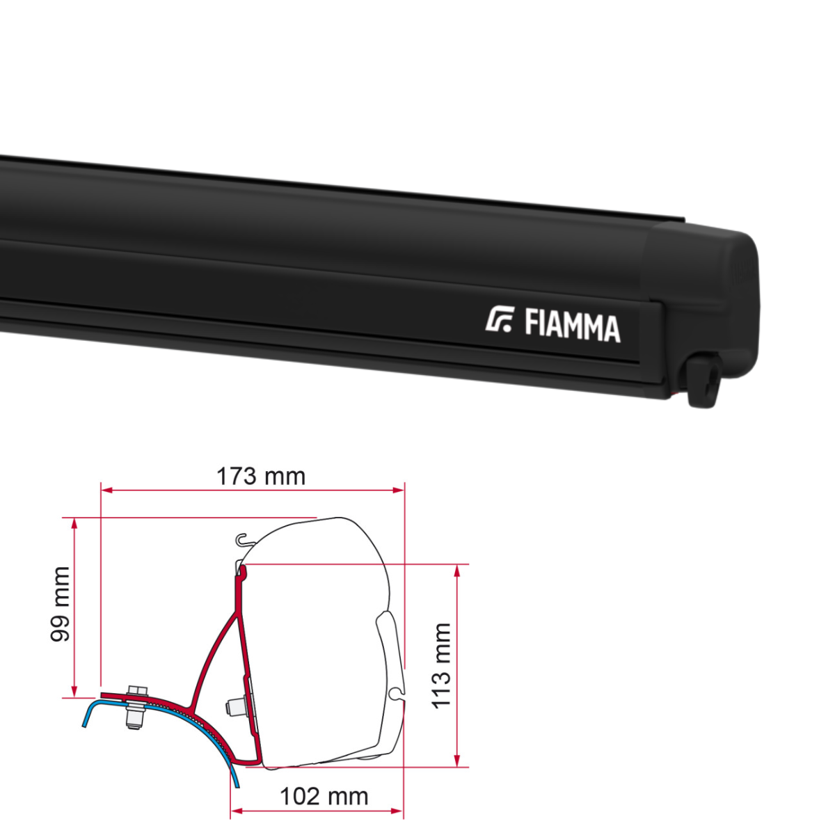 Markise FIAMMA F45 S 260 Royal grey behuizing deep black incl. adapterkit Renault Trafic Opel Vivaro b Markise FIAMMA F45 S 260 Royal grey Gehaeuse deep black inkl. Adapterkit Renault Trafic Opel Vivaro b - 06759H01R 98655-854