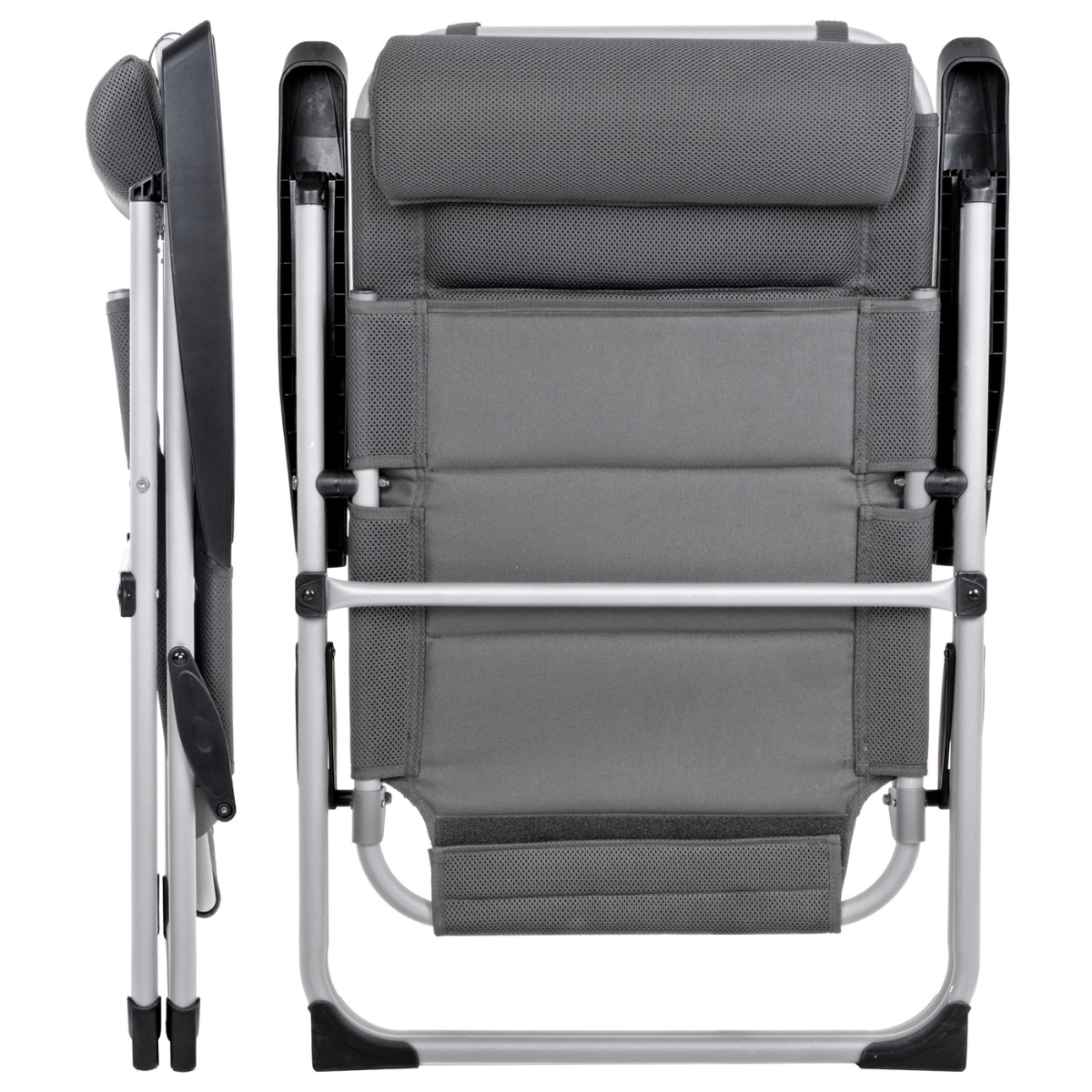 BRUNNER Campingstuhl ARAVEL CAMPER 3er-Set - Rolltisch TITANIUM AXIA 4 122x76 cm - 0404093N.C25 0406098N