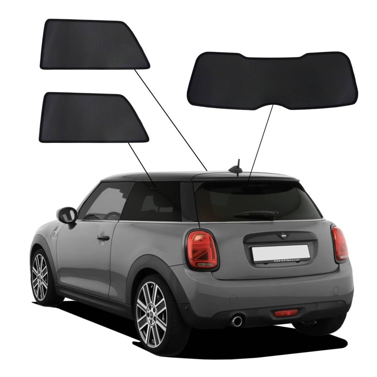 WINDESA SunClip Sonnenschutz - Sichtschutz Mini Cooper-One Bj. 2014-2024 Set BC - sun-10474bc