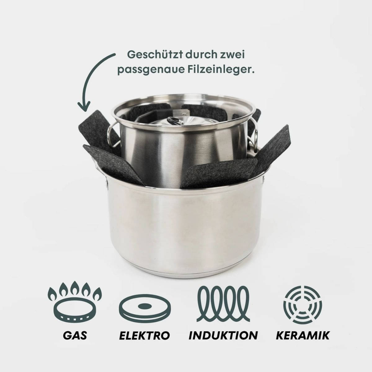 BOXIO - COOK PLUS Mobiler Gaskocher mit Topfset - BOX-COOK-P-10