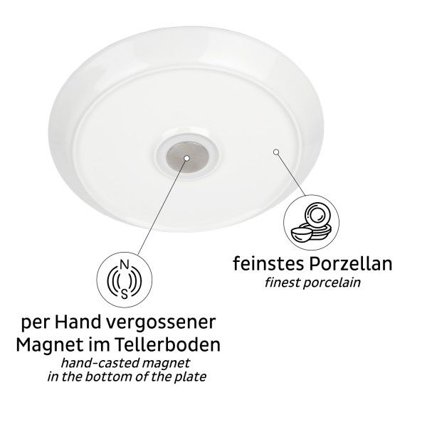 SILWY Porzellan Magnet Teller -2er Set- S0PT-1311-2