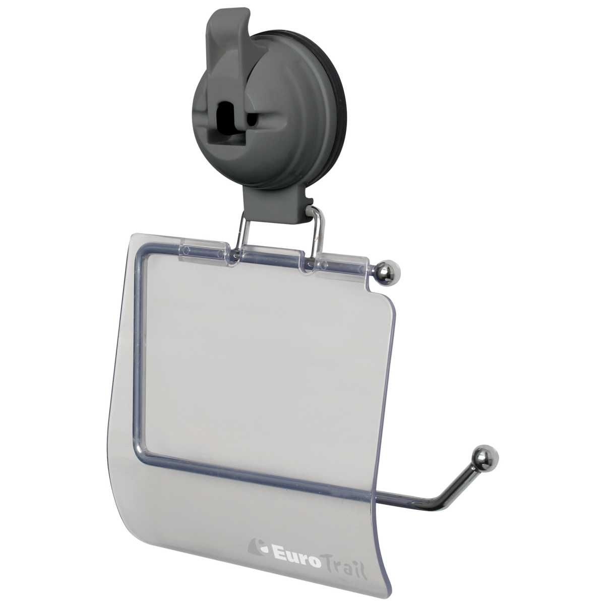 EuroTrail Toilettenpapierhalter mit Saugnapf TOILET ROL HOLDER Dunkelgrau - ETKW8036-0400