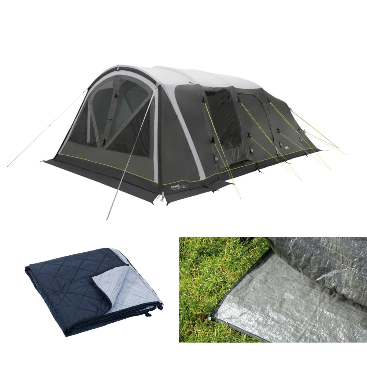 Outwell aufblasbares Familienzelt Florida 6 Air inkl. Teppich und Unterlage - 111539