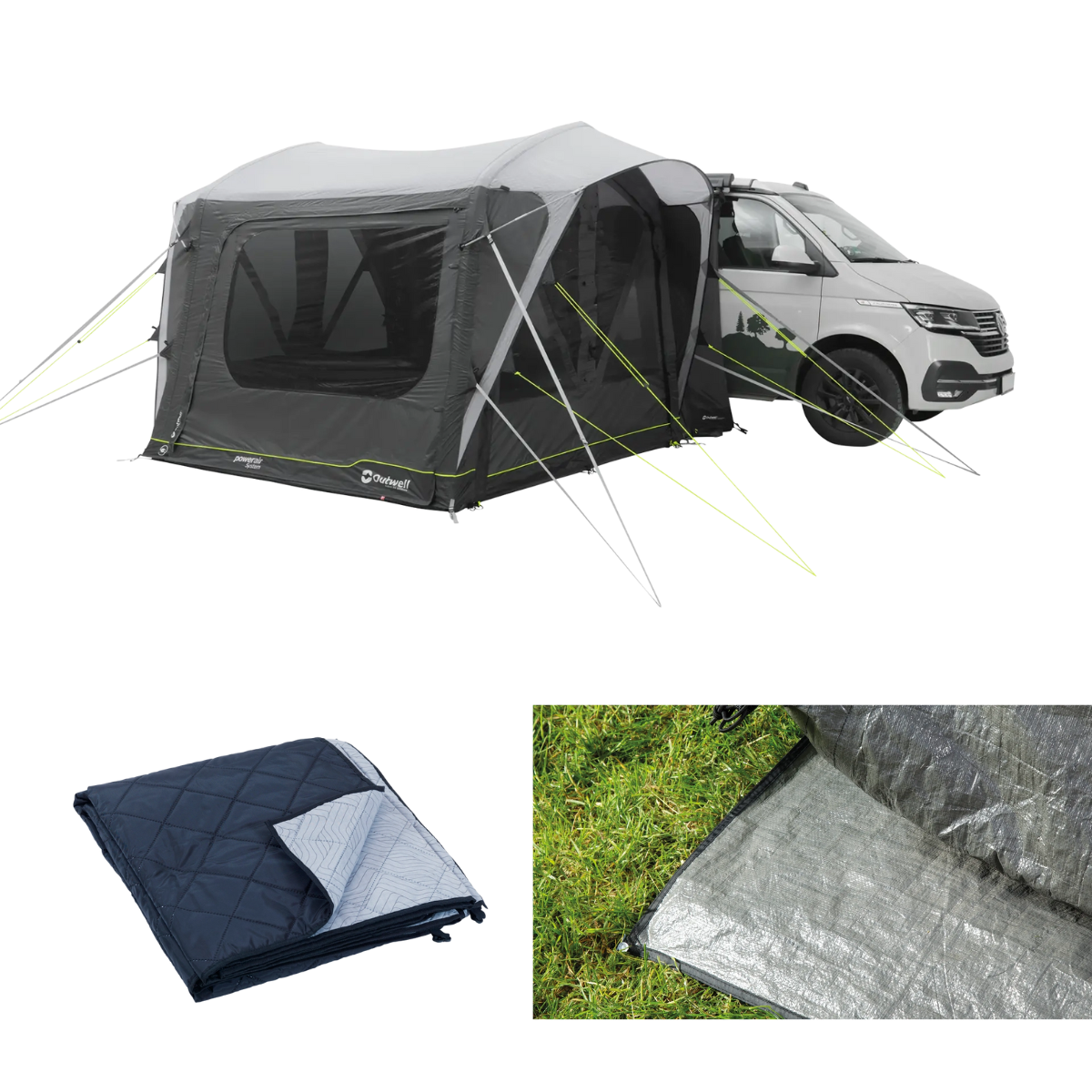 Outwell aufblasbares Busvorzelt Cross PowerAir inkl. Schleuse 240-270 cm- Teppich und Unterlage - 111561