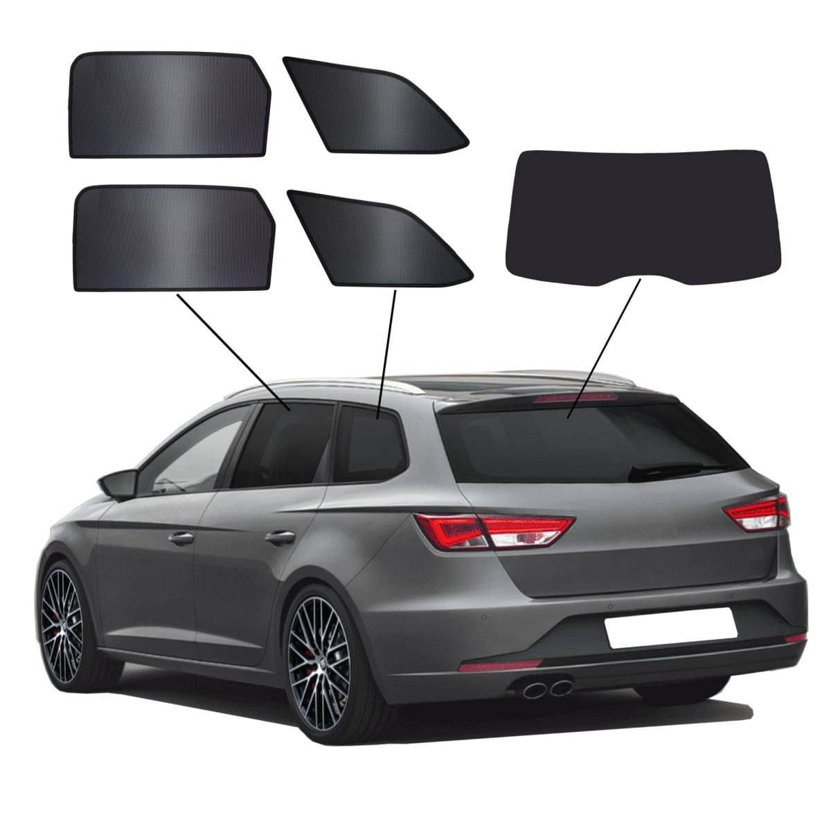 WINDESA SunClip Sonnenschutz & Sichtschutz Seat Leon Bj. 2012-2020 Set ABC WINDESA SunClip Sonnenschutz - Sichtschutz Seat Leon Bj. 2012-2020 Set ABC - sun-10399abc