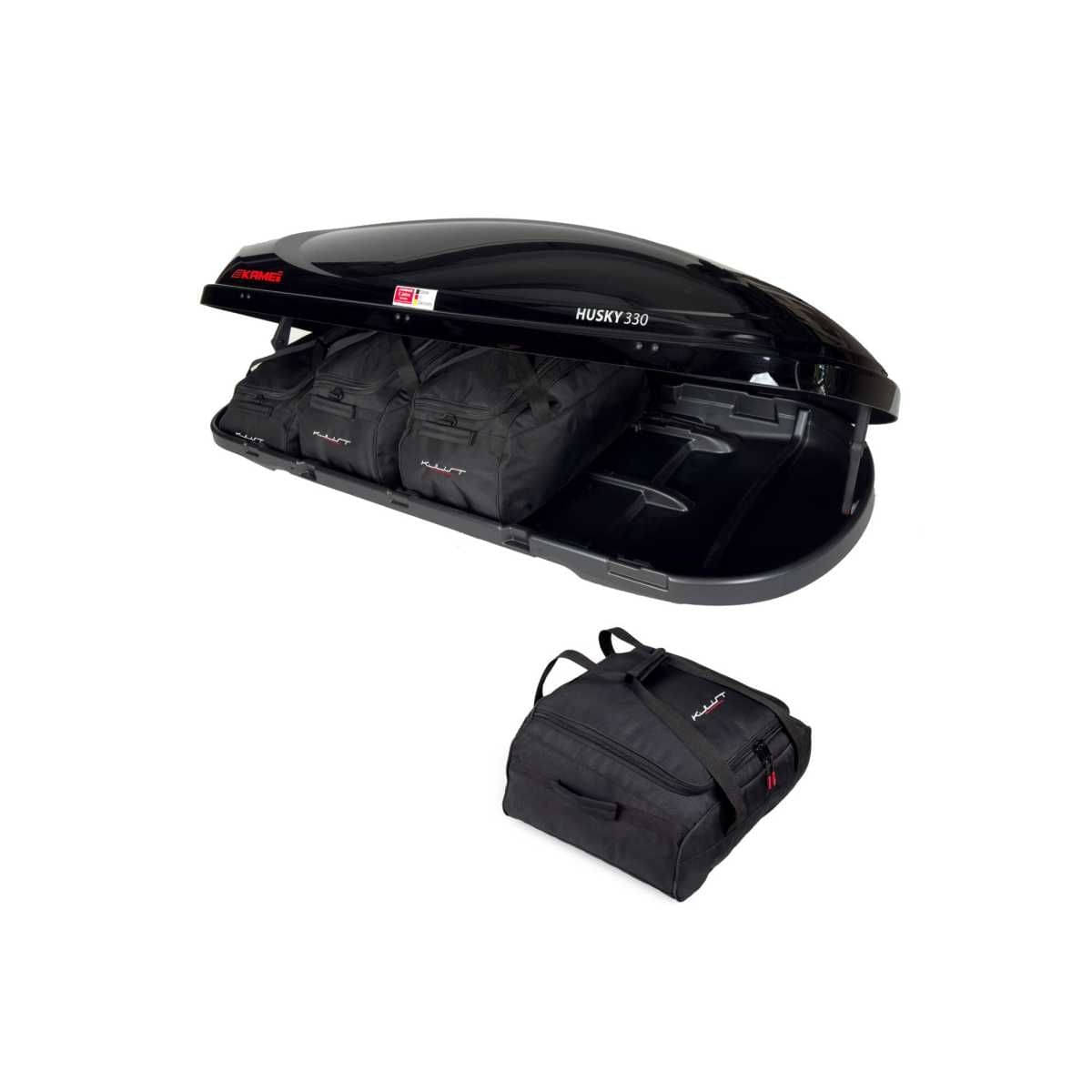 KJUST Dachboxen Taschen Set fuer Dachbox KAMEI HUSKY 330 4er-Set - 13132