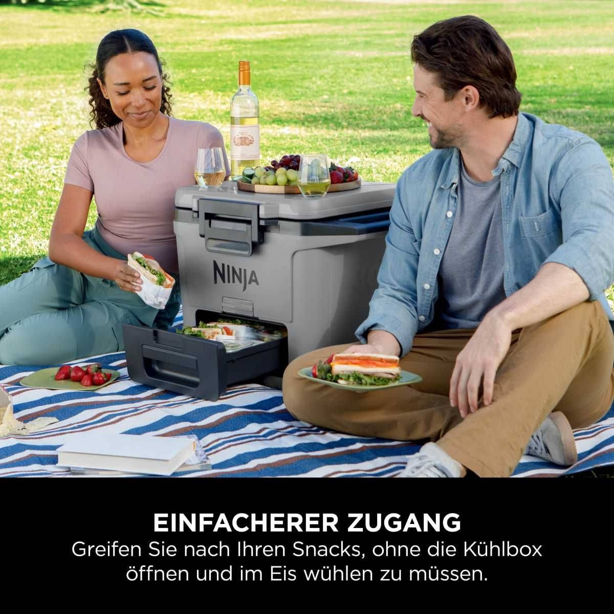 NINJA FrostVault 28L Kuehlbox mit Trockenzone- Schiefergrau - FB131EUGY