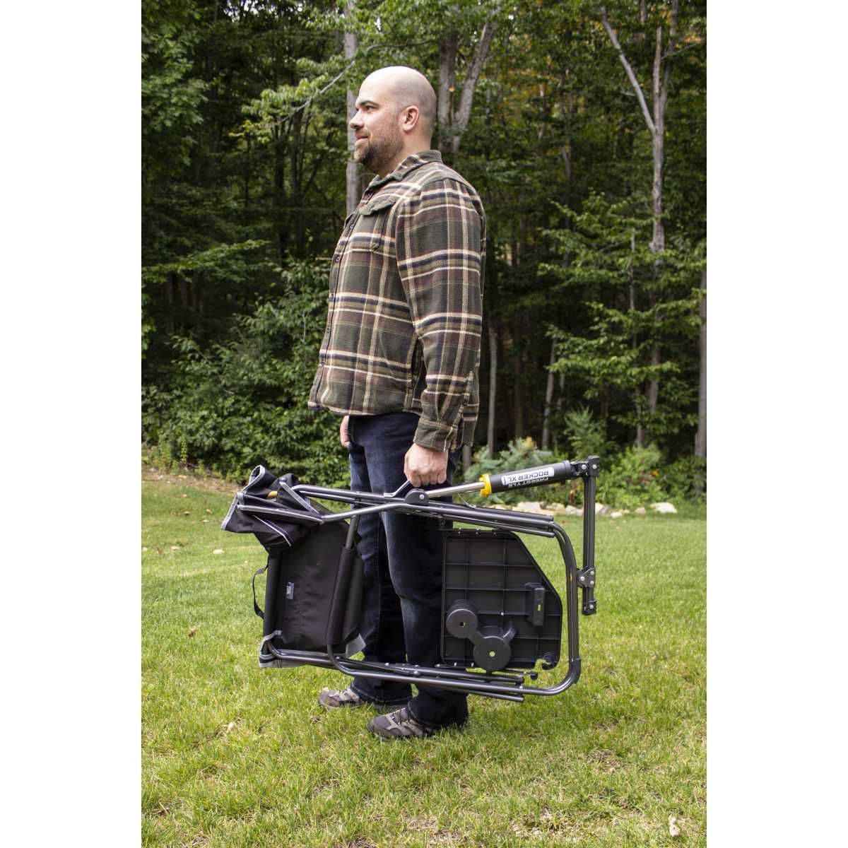 GCI faltbarer Schaukelstuhl Freestyle Rocker XL mit Seitentisch Black - 47110