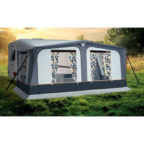 TRIGANO Wohnwagen-Vorzelt ATLANTIK- Gr. 1100- Umlauf 1091-1130 cm- Tiefe 270 cm- 25 mm Stahlgestaenge M-A6013-10N