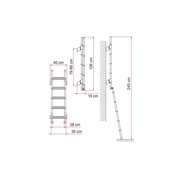 Leiter FIAMMA Heckleiter DELUXE 5D 02426-08A