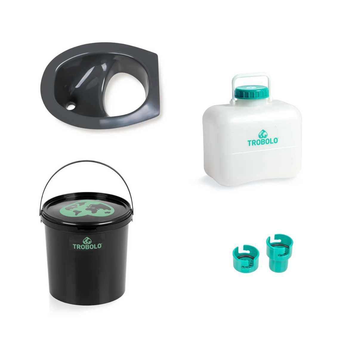 TROBOLO DIY Set 11 L Feststoffbehaelter Trenntoiletten-Bausatz grau - BS1XX1404GS