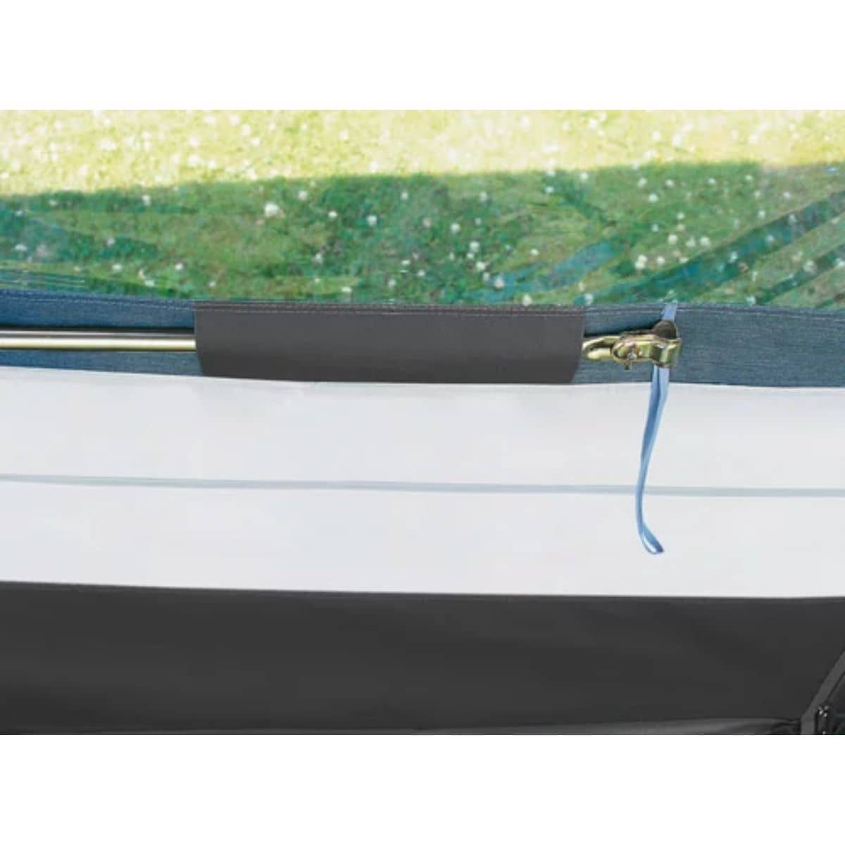 DWT Wohnwagen-Vorzelt PRINZ PLUS Gr. 9 Umlaufmass 791-820 cm Tiefe 240 cm Spar-Paket Stahlgestaenge - 126019SP0