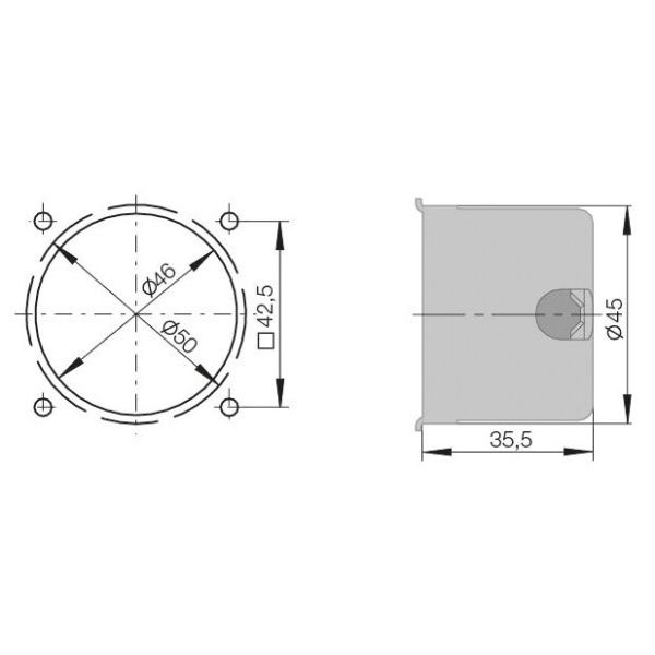 BERKER INTEGRO Beruehrungschutzdose Ø45 x 35 mm grau - 918 20