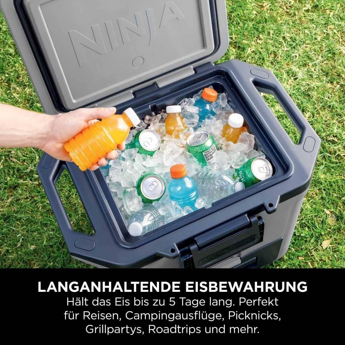 NINJA FrostVault 28L Kuehlbox mit Trockenzone- Schiefergrau - FB131EUGY
