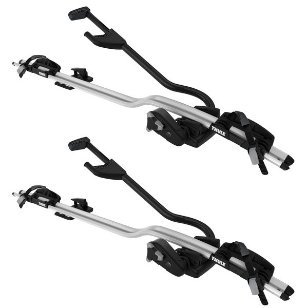 THULE 598 ProRide Fahrradtraeger Dach silber 2er Set Spar-Pack