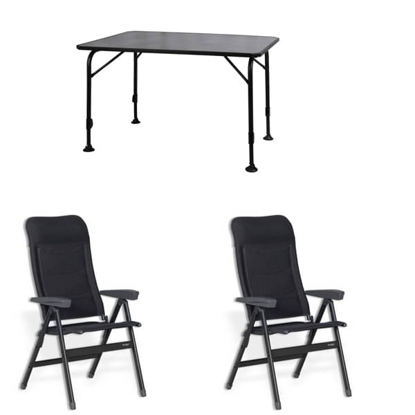 Set WESTFIELD Tisch Universal & 2 Stühle Advancer anthracite grey Set 1 Tisch WESTFIELD Universal Tisch 120 x 80 cm - Avantgarde Series - 101-740 und 2 Stuehle WESTFIELD Advancer Stuhl anthracite grey - Performance Series - 201-884 AG