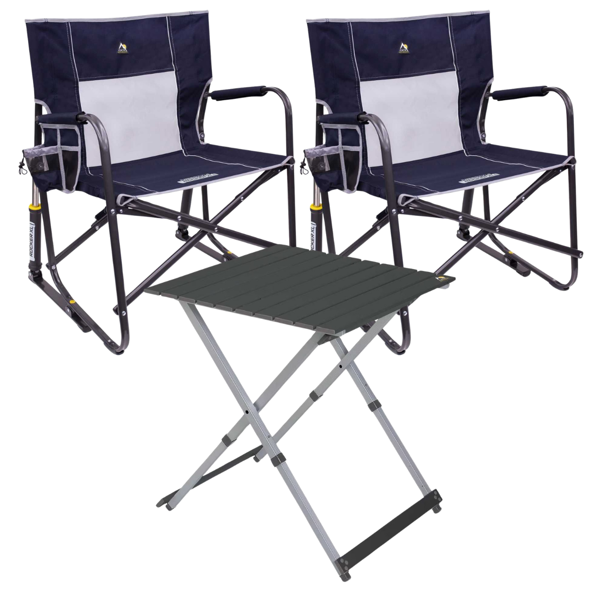 Set GCI Tisch Camp Table 25 & 2 Schaukelstühle Freestyle Rocker XL Indigo Blue Set GCI Tisch Camp Table 25 - 2 Schaukelstuehle Freestyle Rocker XL Indigo Blue - 47060 39226