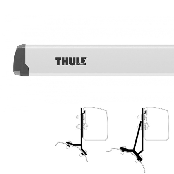 Thule 3200 2.70 m - 302463 - Markise THULE Omnistor 3200 270 cm Gehaeuse eloxiert - Adapter Ford Transit Tourneo Custom H1 L1