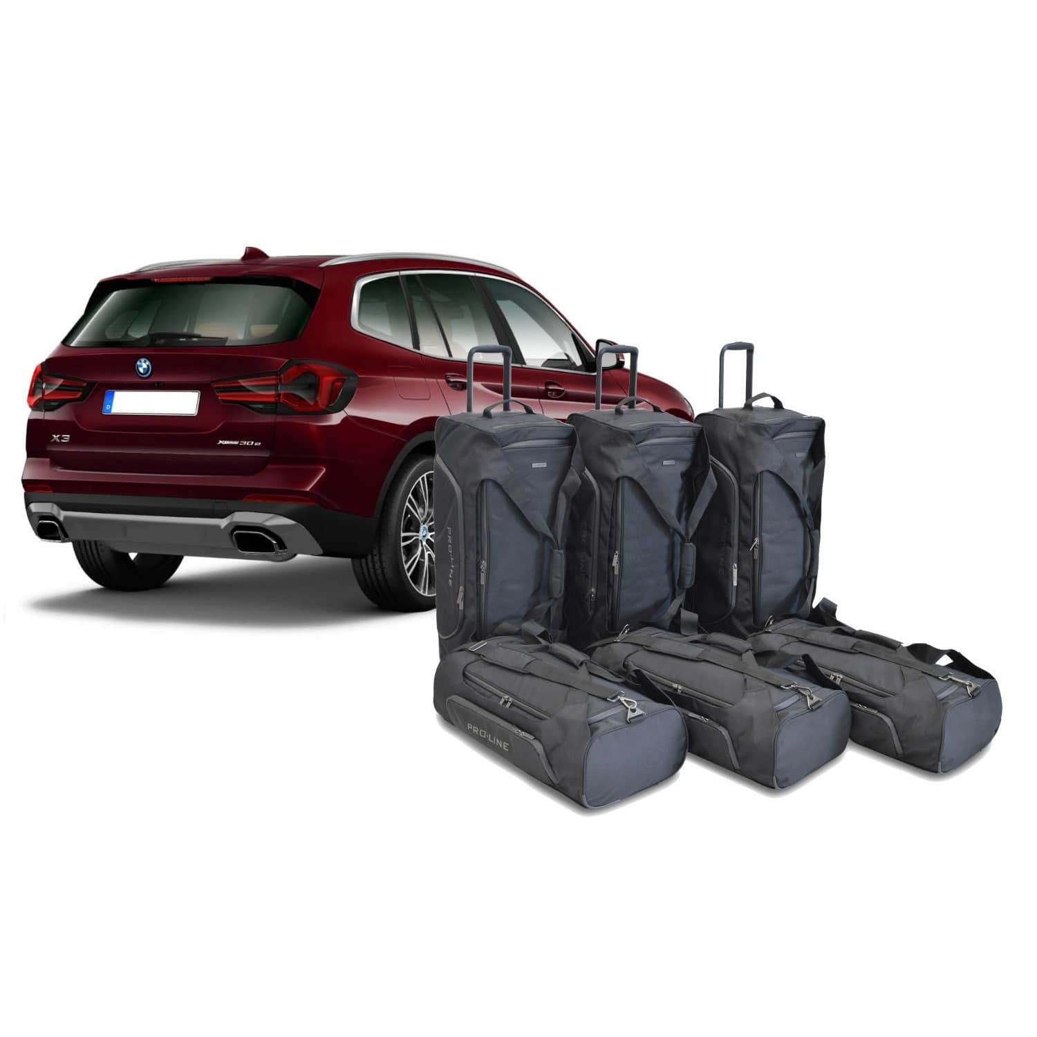 Car Bags Pro-Line B15001SP BMW X3 Plug-In Hybrid Bj- 20-24 Reisetaschen Set- Auf Ihr Auto massgeschneidert- Das Original