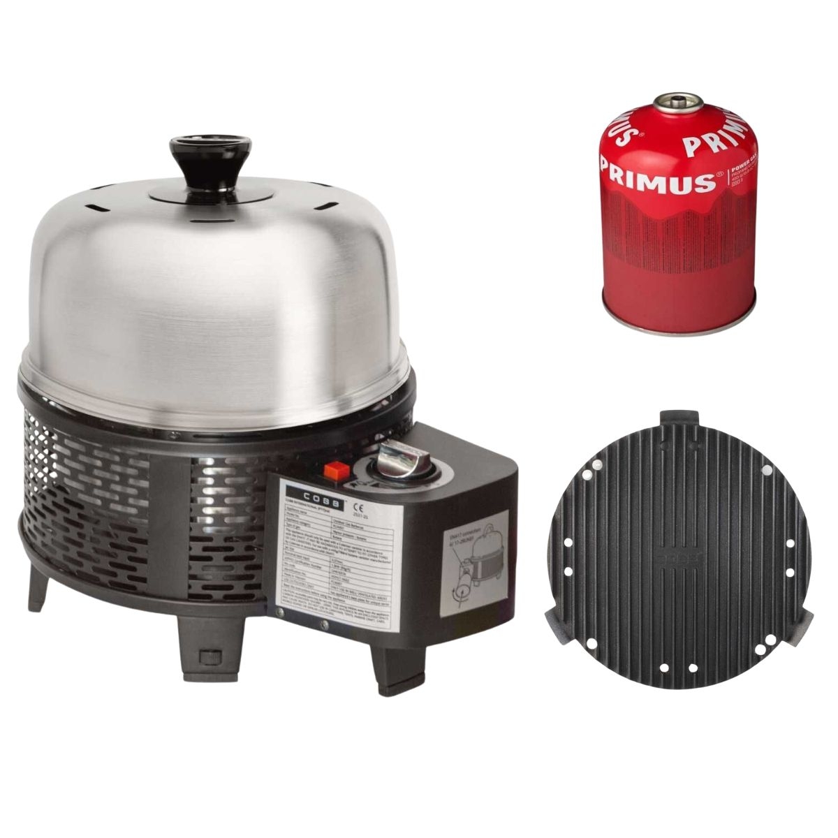 COBB Pro Gas Black und Grillplatte und Griddle - und Gaskartusche