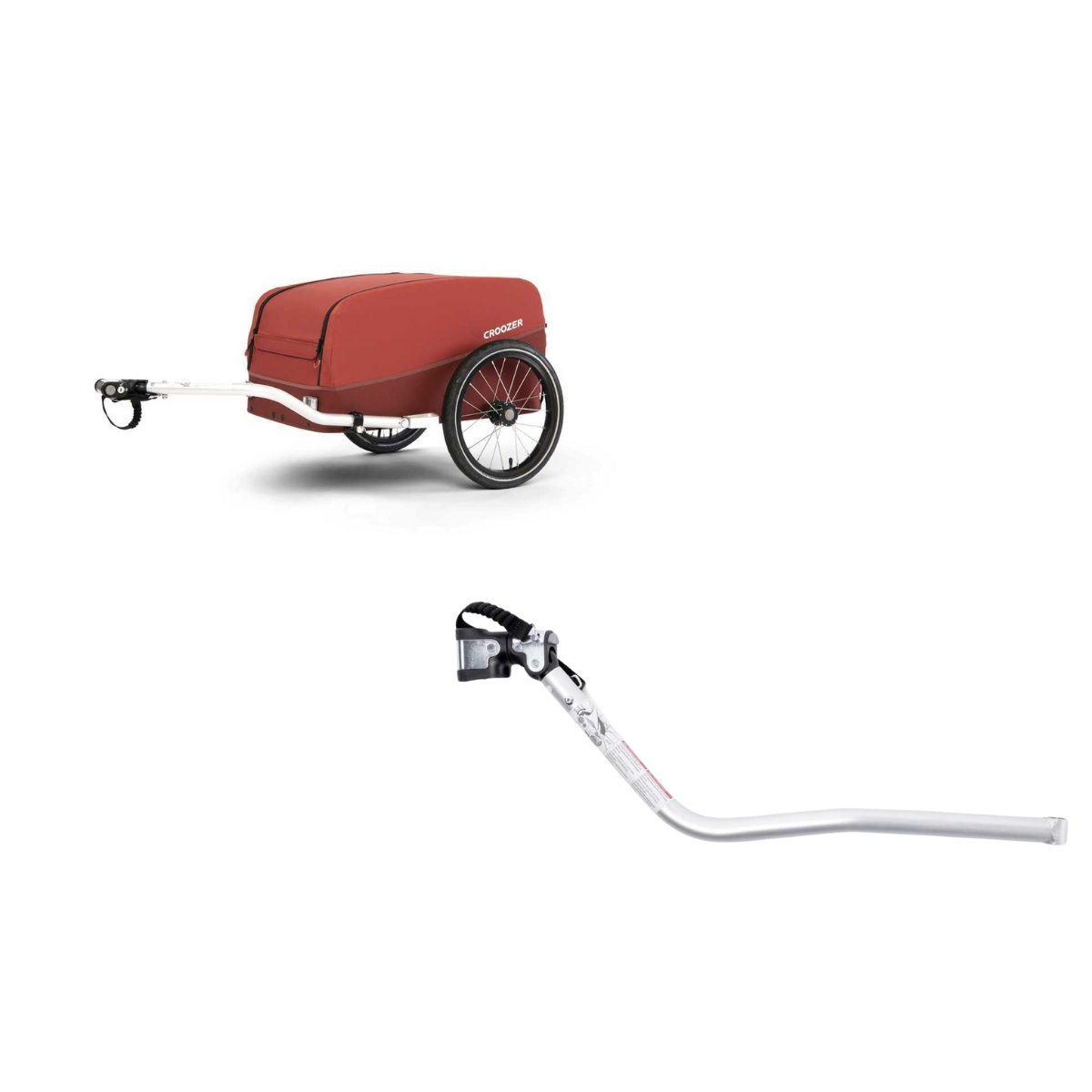 CROOZER Lastenfahrradanhänger Cargo Pakko Lava Red für Fahrräder 16-20 Zoll
