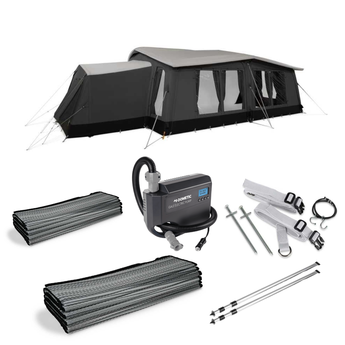 DOMETIC opblaasbaar voortent Residence AIR Stay, maat 18, omtrek 1065-1090 cm, diepte 275 cm - CampingFactory Exclusieve Editie DOMETIC aufblasbares Vorzelt Residence AIR Stay- Gr. 18- Umlaufmass 1065-1090 cm- Tiefe 275 cm - CampingFactory-Exklusiv-Edition