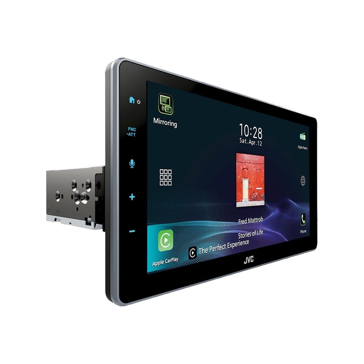 JVC KW-Z900DBW Digital Media Receiver mit 9 Zoll HD Floating Display- 1-DIN- DAB- Apple CarPlay - Android Auto kabellos