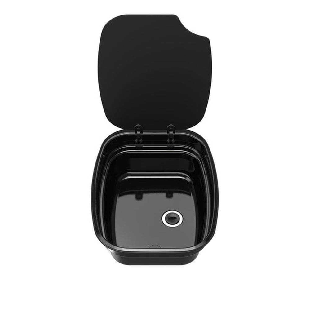 THETFORD Argent SBL 10 Spuelbecken rechteckig- mit Glasabdeckung- Schwarz Emaille- 47x36 cm - SBL1053-SP