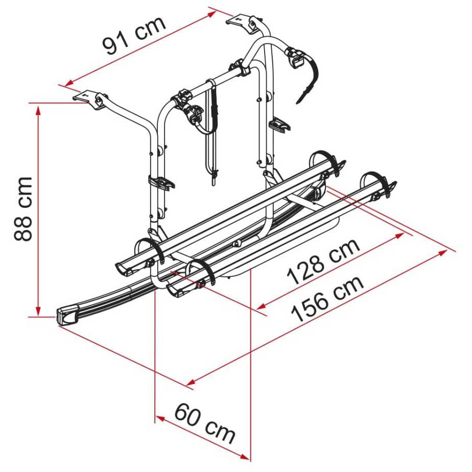FIAMMA Carry Bike Ford Custom Deep Black schwarz Fahrradtraeger fuer 3 Fahrraeder - 02096-06A 08831A01A 98656M567