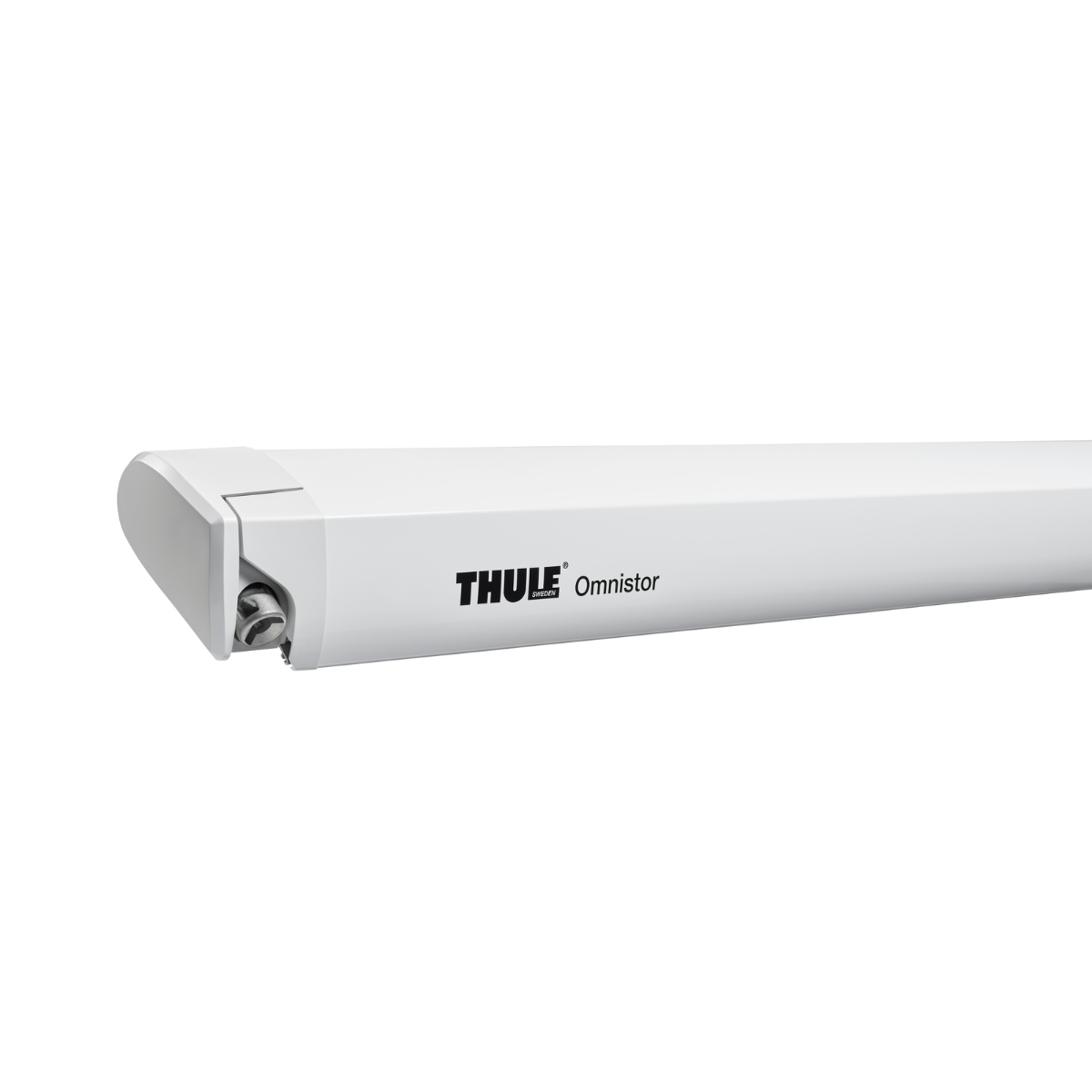 THULE Luifel 6300 Mystic grijs 450 cm behuizing wit Thule Omnistor 6300 -4-50x2.50- - 302180 - Markise THULE Omnistor 6300 Mystic grau 450 cm Gehaeuse weiss