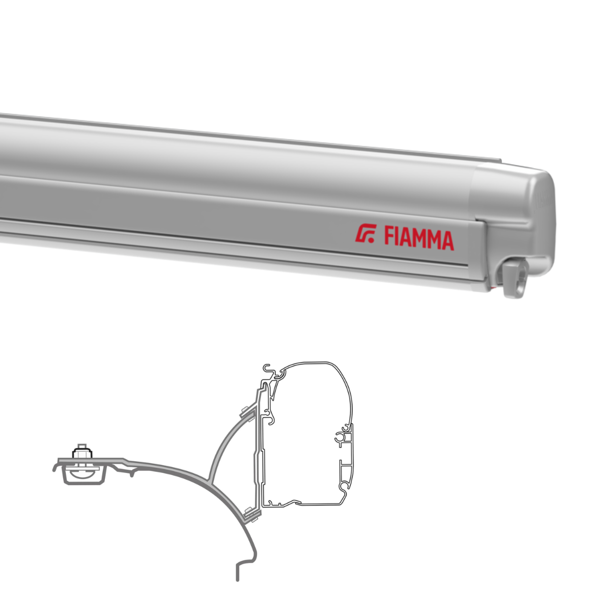 Markise FIAMMA F45 S 300 VW T5 T6 Multivan Transporter Gehaeuse Titanium - 06290R01R