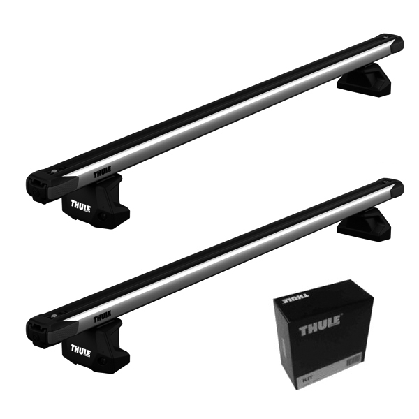 Kompletter Thule Dachtraeger Evo mit ausziehbaren SlideBar Aluschienenprofilen