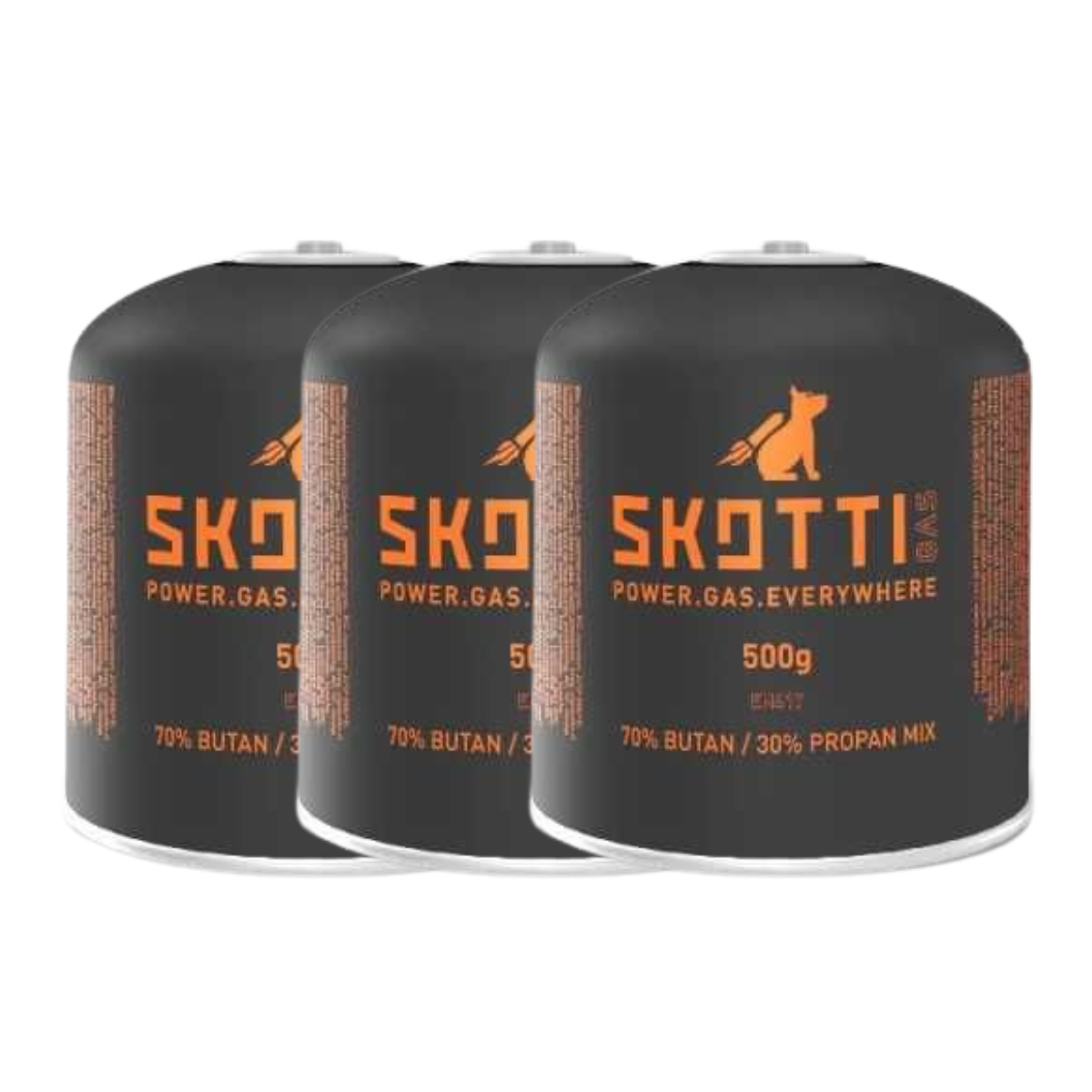 SKOTTI Gas 500 g Gewindekartusche 3er Set