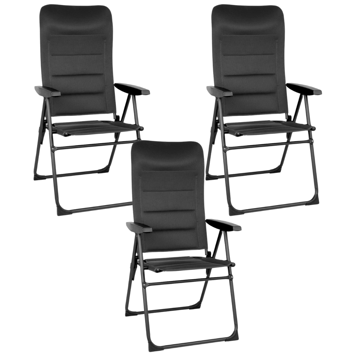 BRUNNER Campingstuhl SKYE 3D RT Schwarz 3er-Set - 0404060N.C09