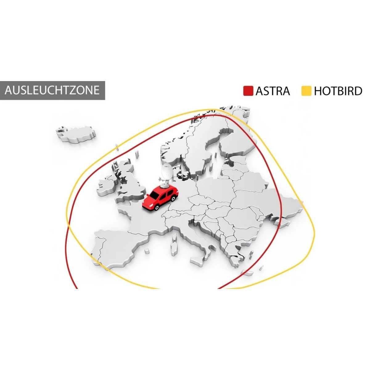 SELFSAT Sat-Antenne DISH 2 BT Connect 65 Twin-LNB Auto Skew Weiss - 13379