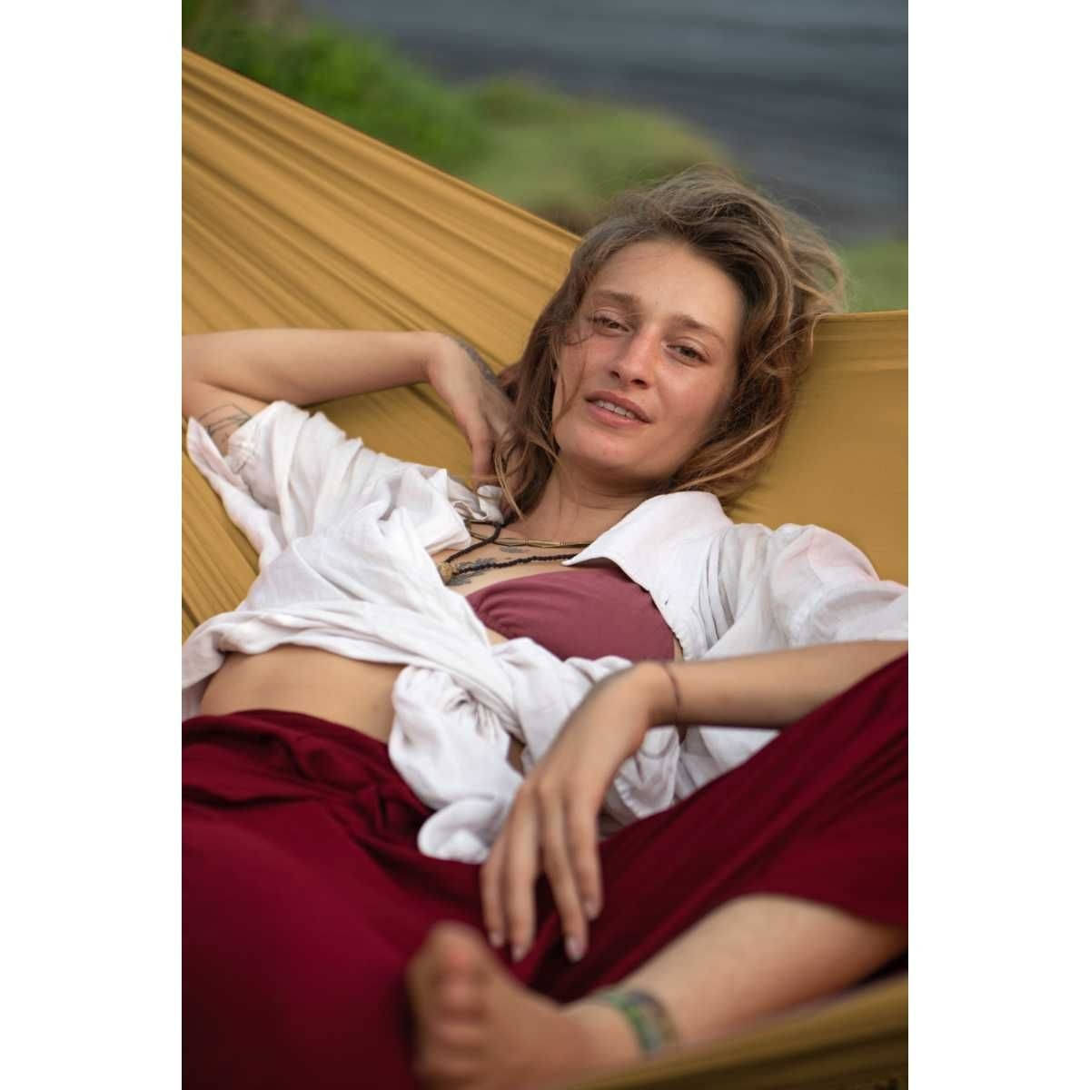 TICKET TO THE MOON Compact Hammock Haengematte Sand inkl. Lightest Straps - TMC70 TMLSTRAP