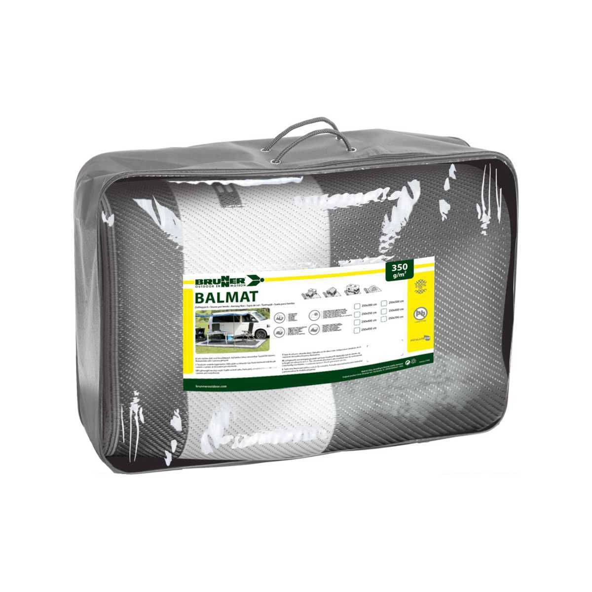 BRUNNER Zeltteppich Balmat grau 250 x 700 - 0102066N.C52