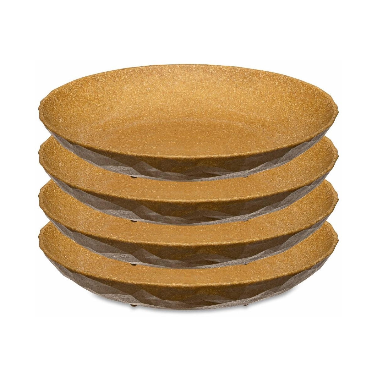 KOZIOL Suppenteller CLUB nature wood ø 22 cm 4er-Set - 5006702