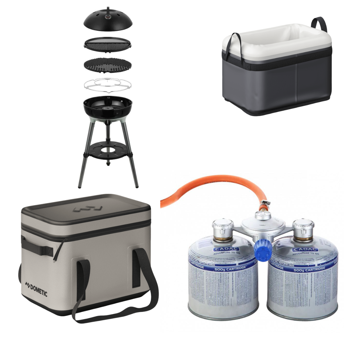 CADAC Carri Chef 40 BBQ-Grill2Braai 50 mbar - Premium-Set - 8905-50-DE 346-10-DE CA500-N 9600050768 9600050791