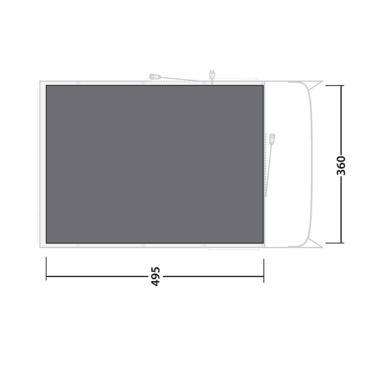 Outwell Zeltunterlage fuer Familienzelt Denver 6 - Colorado 6 Air - 171149