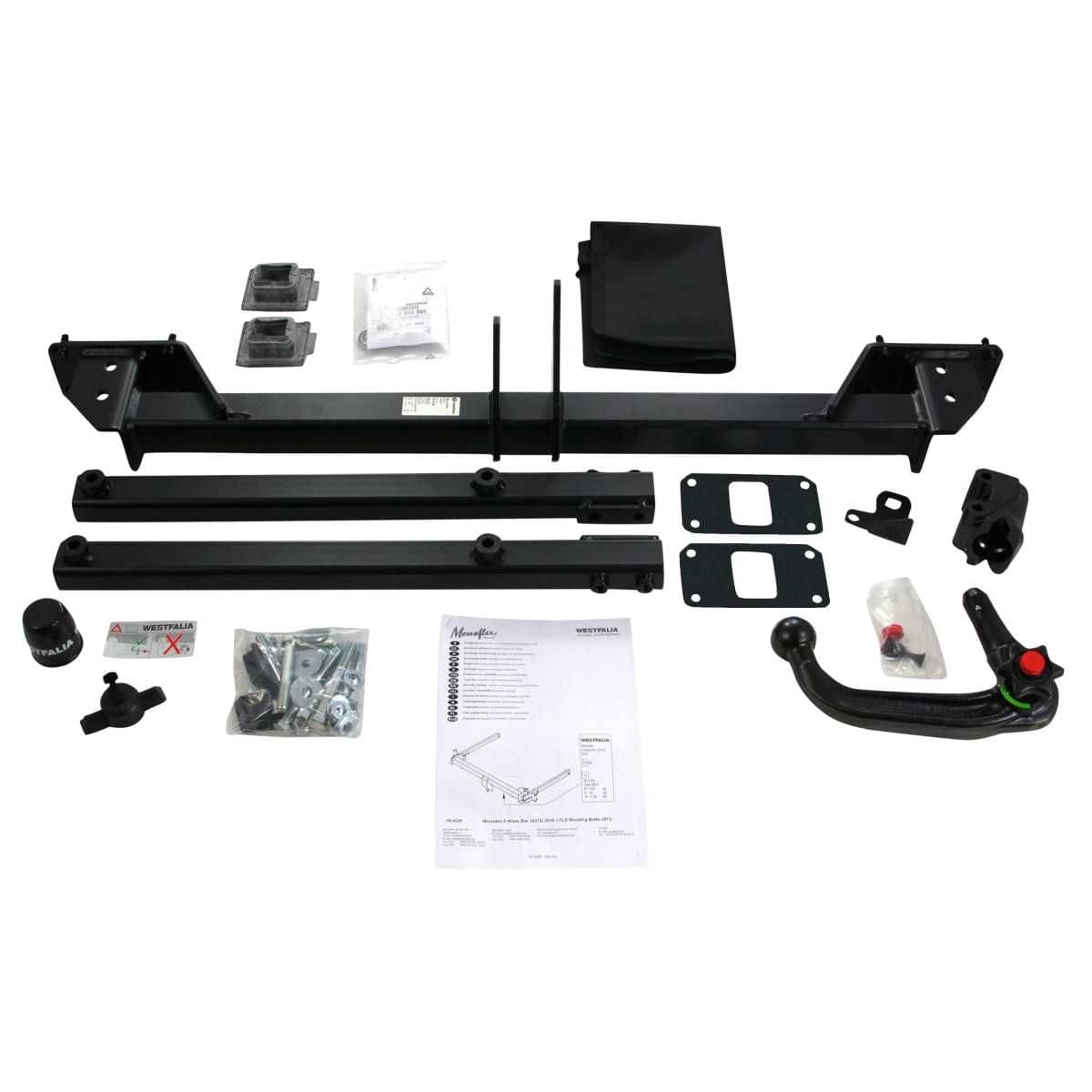 Westfalia Abnehmbare Anhaengerkupplung fuer Mercedes E-Klasse Kombi -S212- -BJ 09-2009-03-2016- CLS Shooting Brake -X218- -BJ 10-2012-12-2017- - im Set mit 13-pol. fahrzeugspezifischem Elektrosatz - 313373900113