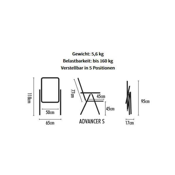 Set WESTFIELD Advancer S Stuhl night blue 3 Stuehle - Performance Series - 201-886 NB